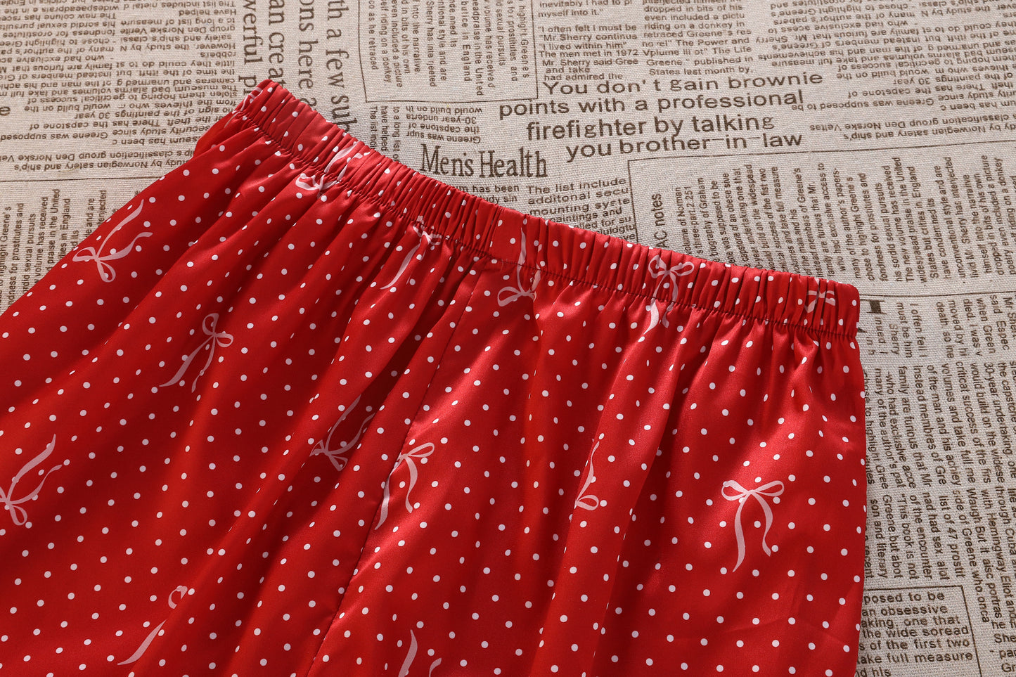 Polka Dot Satin Pajama Set for Her | RuRu’s Cozy Days Christmas Edition