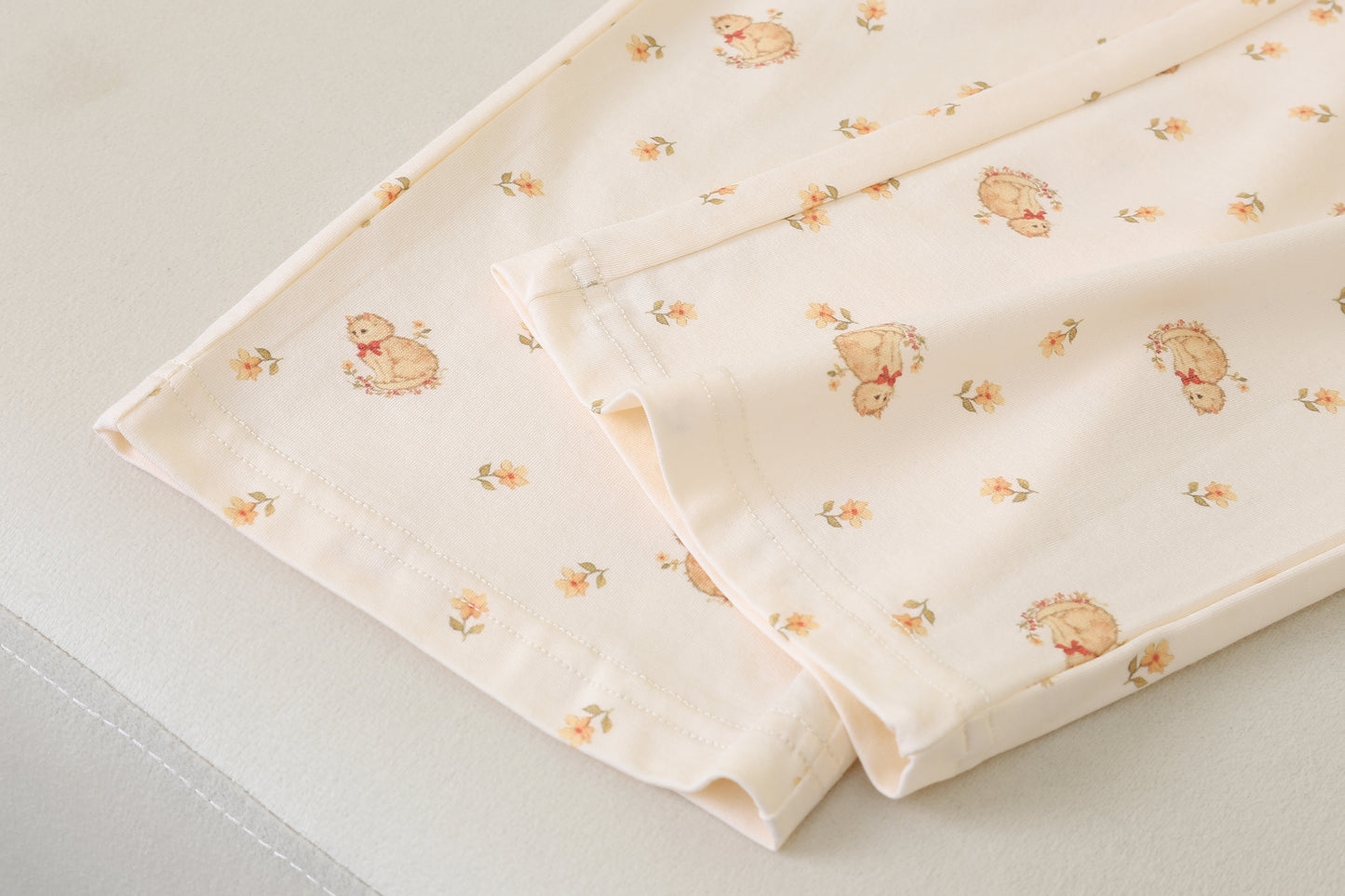 RuRu Kids Short Sleeve Pyjama Set – Kitty Print
