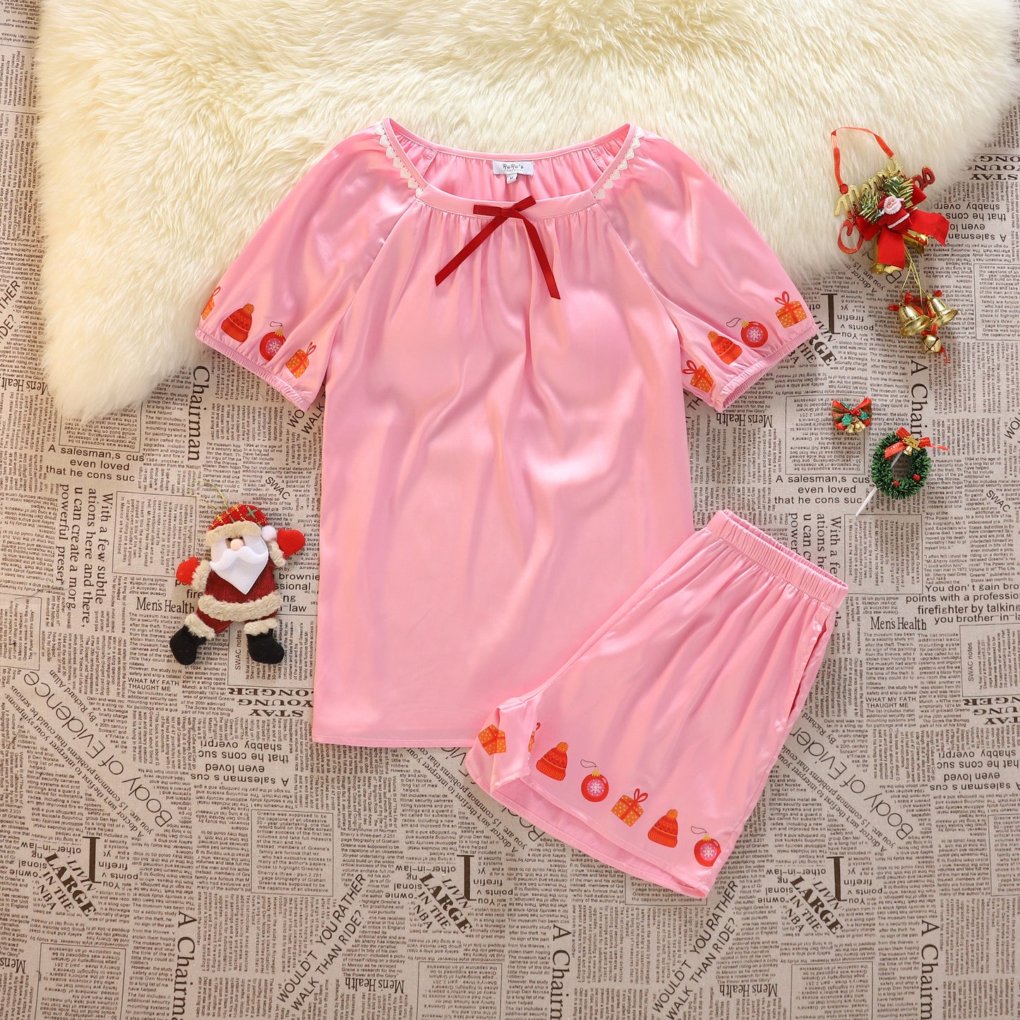 [PRE-ORDER] Christmas Satin Loungewear Set | RuRu’s Cozy Days Holiday Edition