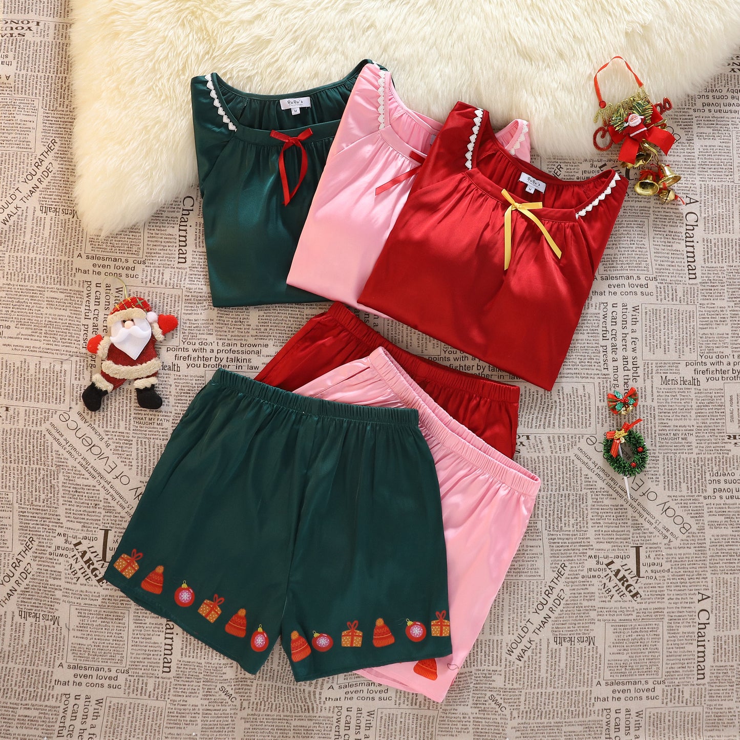 [PRE-ORDER] Christmas Satin Loungewear Set | RuRu’s Cozy Days Holiday Edition