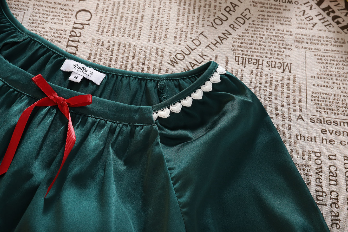 [PRE-ORDER] Christmas Satin Loungewear Set | RuRu’s Cozy Days Holiday Edition