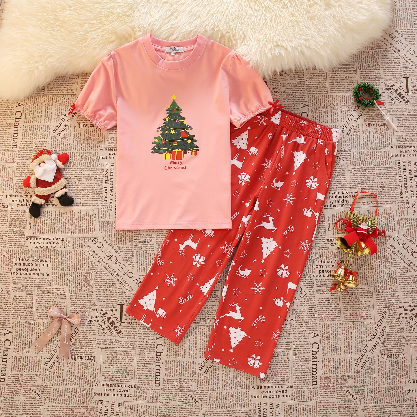 [PRE-ORDER] Cozy Christmas Pyjama Set for Girl | RuRu’s Cozy Days Holiday Edition