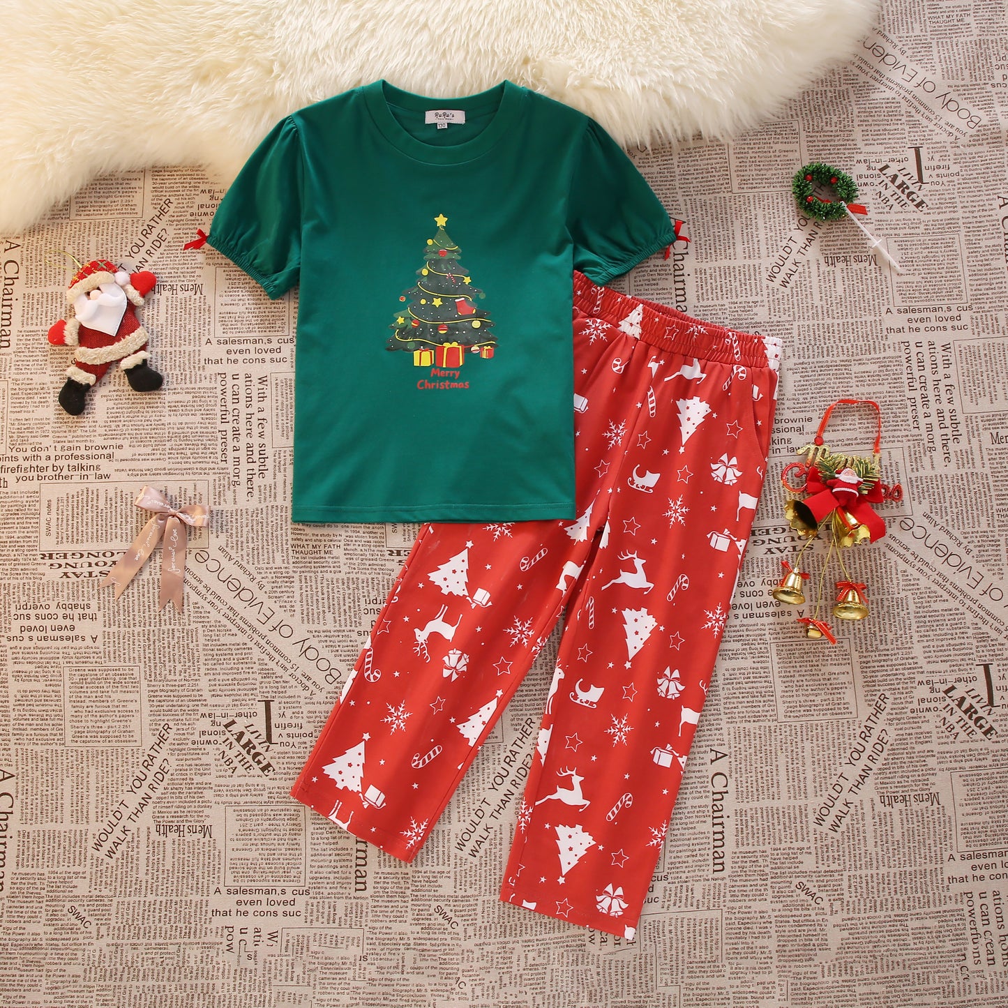 [PRE-ORDER] Cozy Christmas Pyjama Set for Girl | RuRu’s Cozy Days Holiday Edition