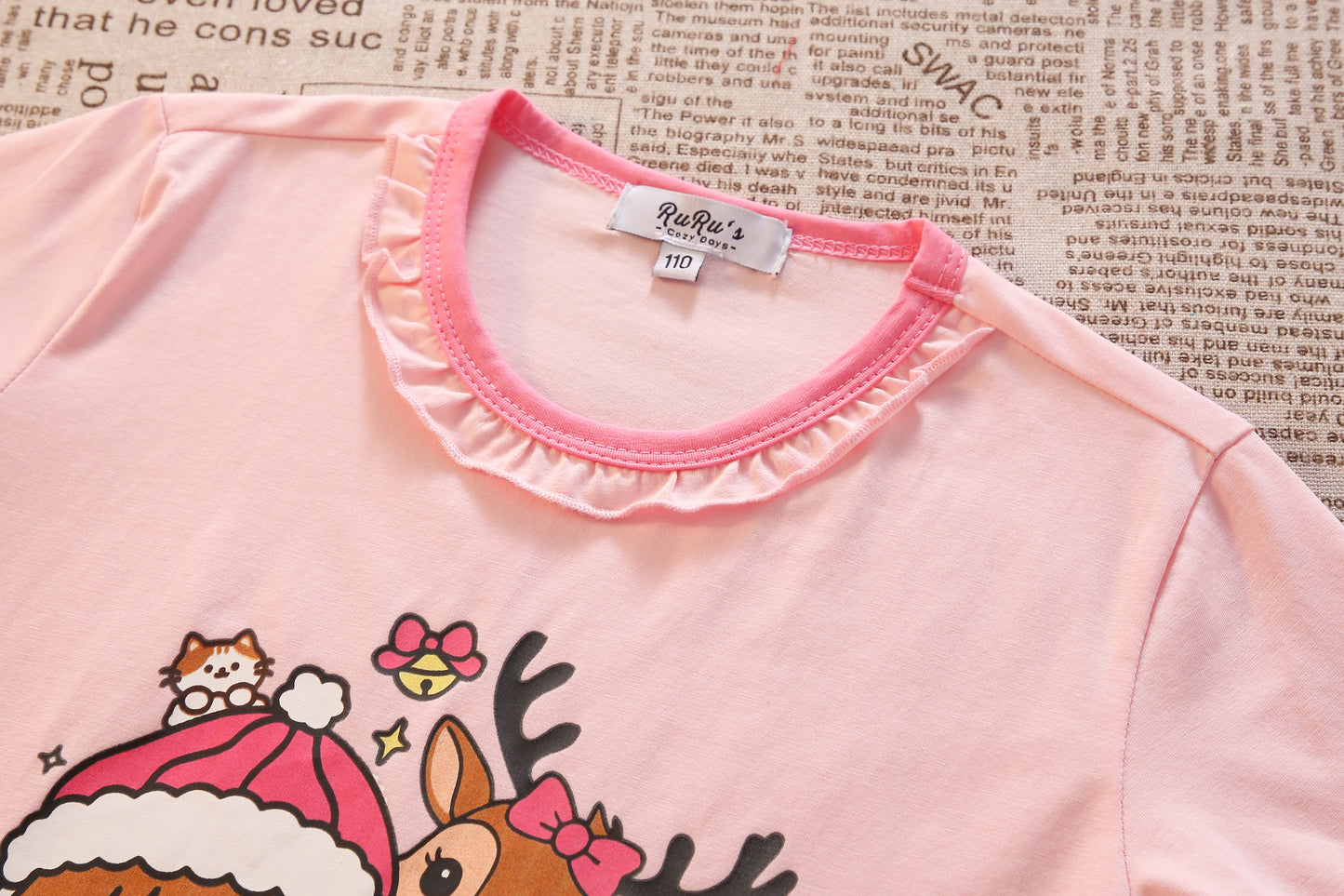 [PRE-ORDER] Cozy Reindeer Christmas Pyjama Set for Girl | RuRu’s Cozy Days Holiday Edition
