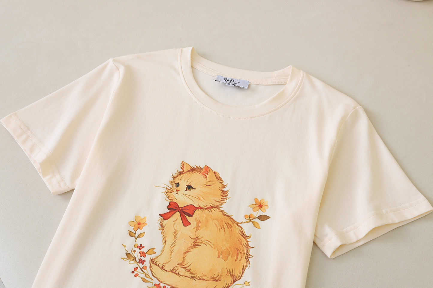 RuRu Kids Short Sleeve Pyjama Set – Kitty Print