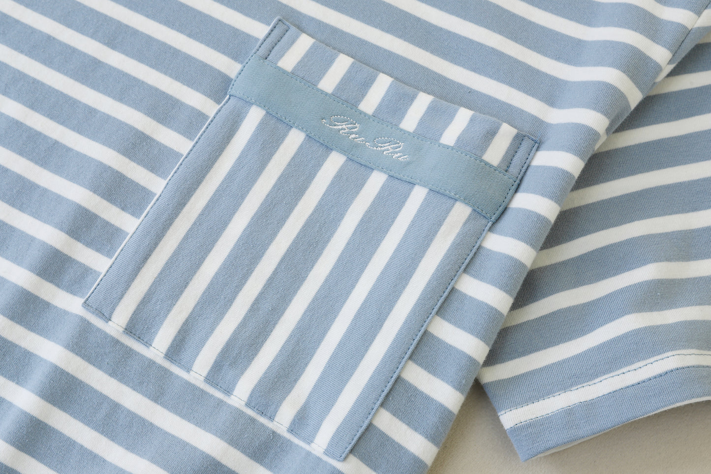 Everyday Stripe Short Sleeve Loungewear Set