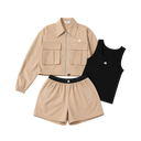 3-Piece Everyday Comfort Set — Zip-Up Jacket + Tank Top + Shorts