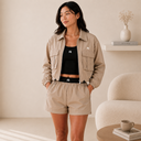 3-Piece Everyday Comfort Set — Zip-Up Jacket + Tank Top + Shorts
