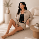 3-Piece Everyday Comfort Set — Zip-Up Jacket + Tank Top + Shorts