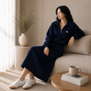 3-Piece Loungewear Sweatshirt Set (Polo Top + Tank + Skirt)