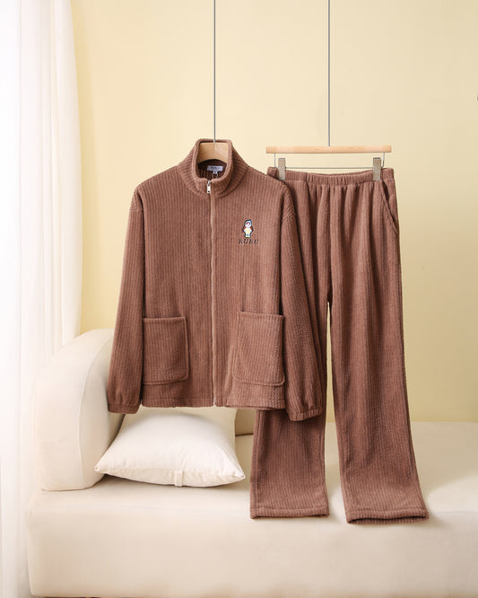 RuRu's Cozy Days Rib Fleece 2-Piece Home Set