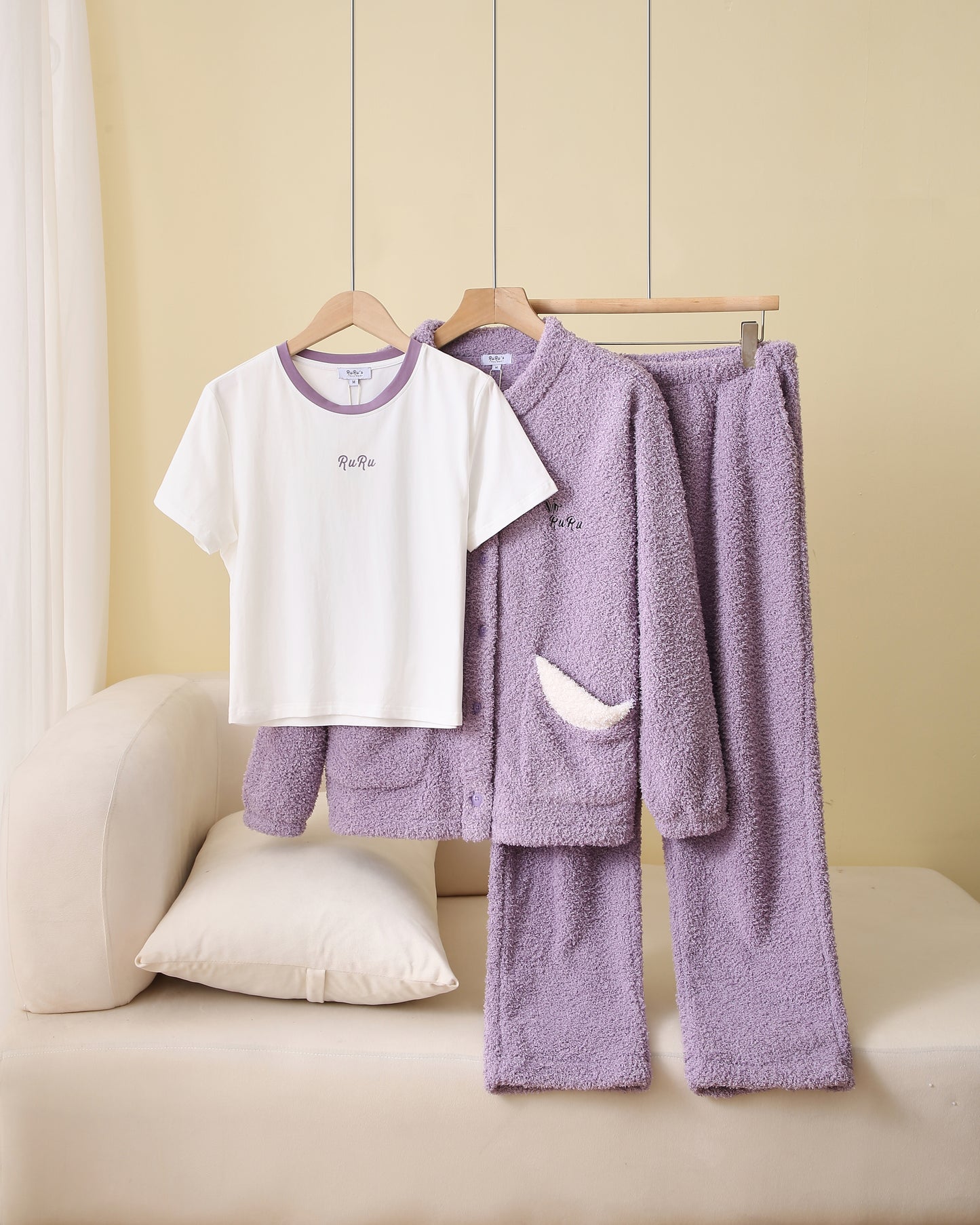 RuRu‘s Cozy Button Fleece 3-Piece Lounge Set