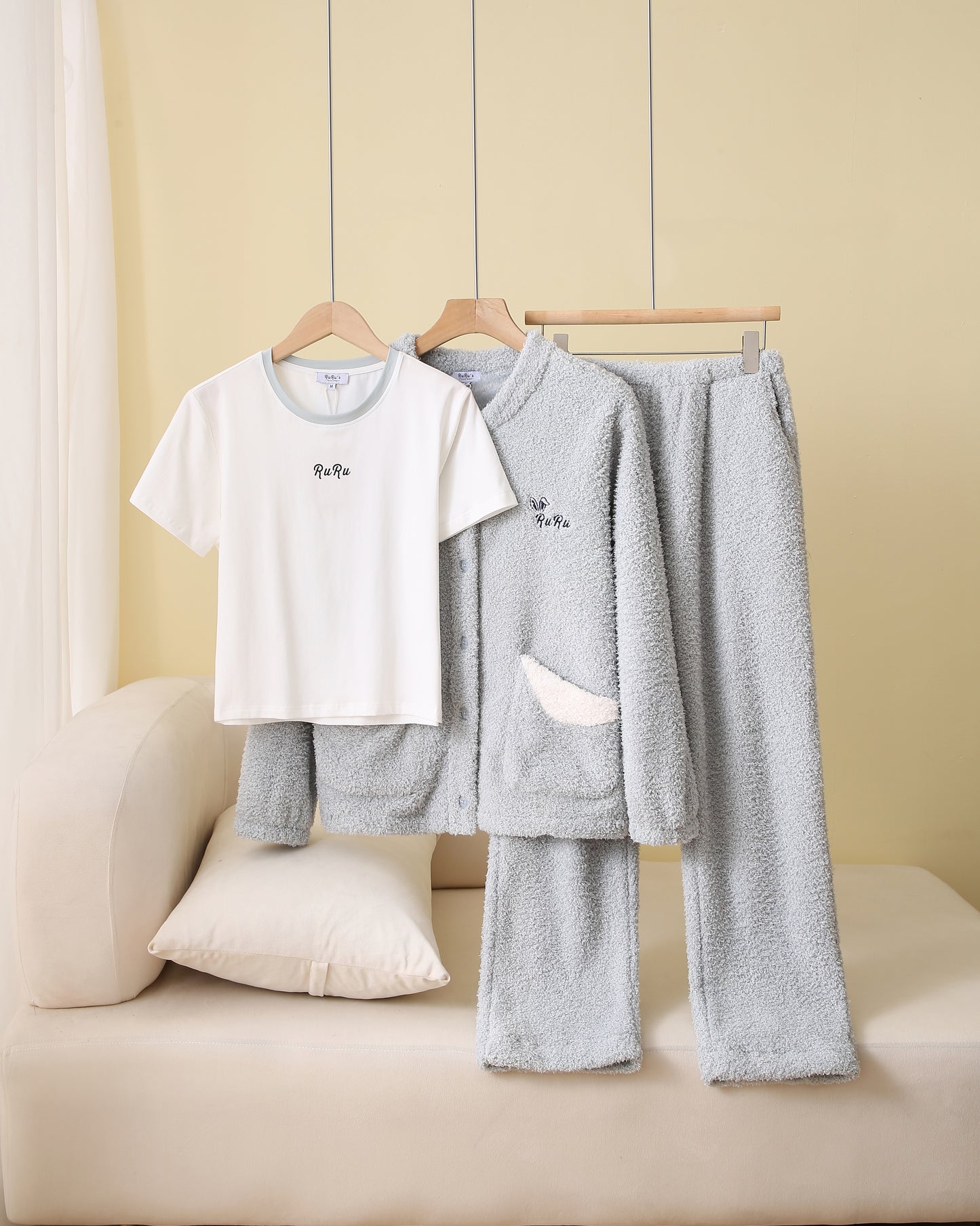 RuRu‘s Cozy Button Fleece 3-Piece Lounge Set