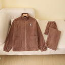 RuRu's Cozy Days Rib Fleece 2-Piece Home Set