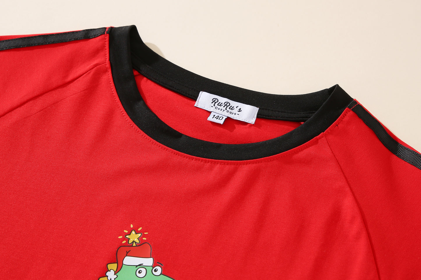 [PRE-ORDER]  Dino 2-Piece Loungewear Set | Red Plaid Shorts