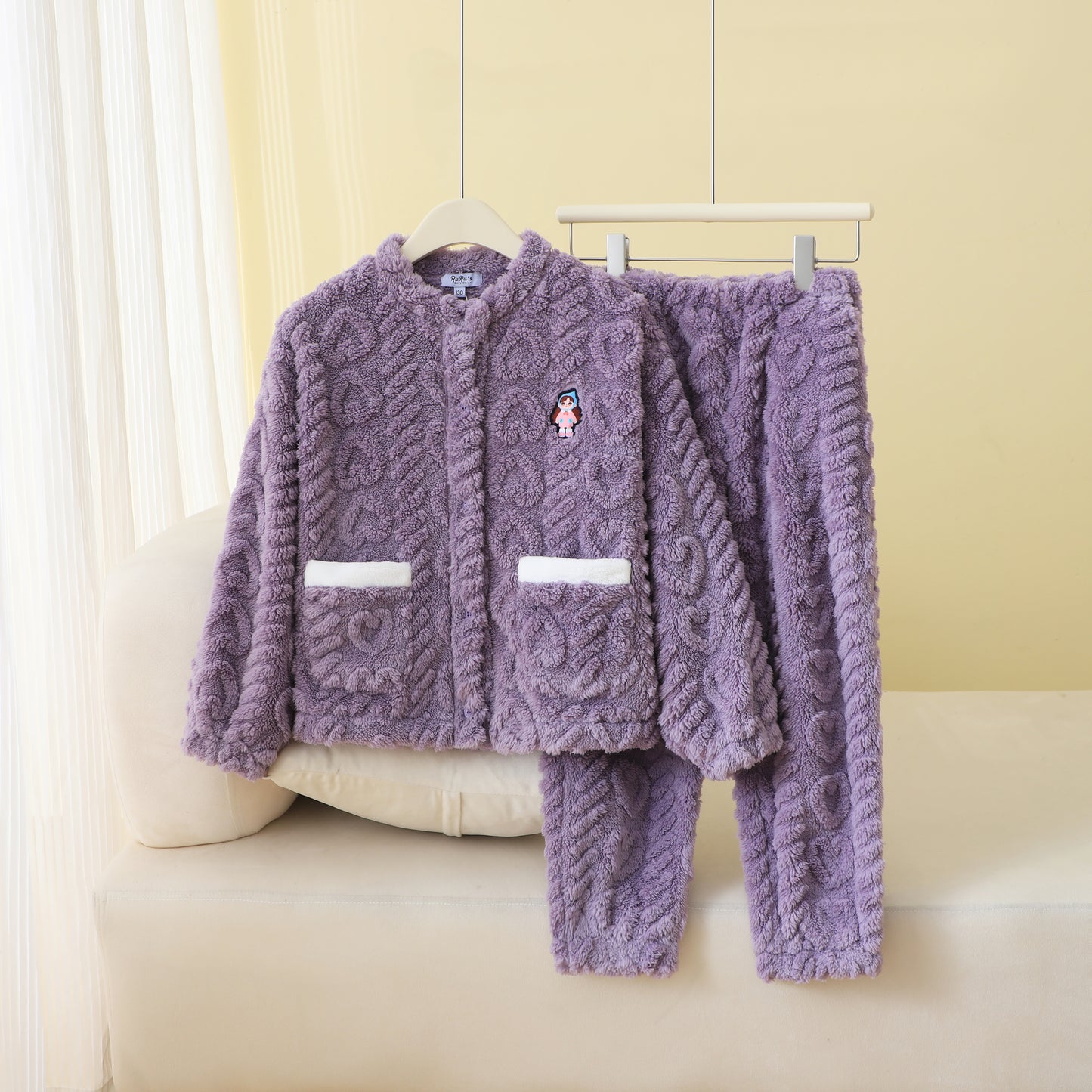 RuRu's Cozy Girls Winter Fleece Pyjama Set
