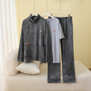 RuRu’s Cozy Men’s Velvet 3-Piece Lounge Set