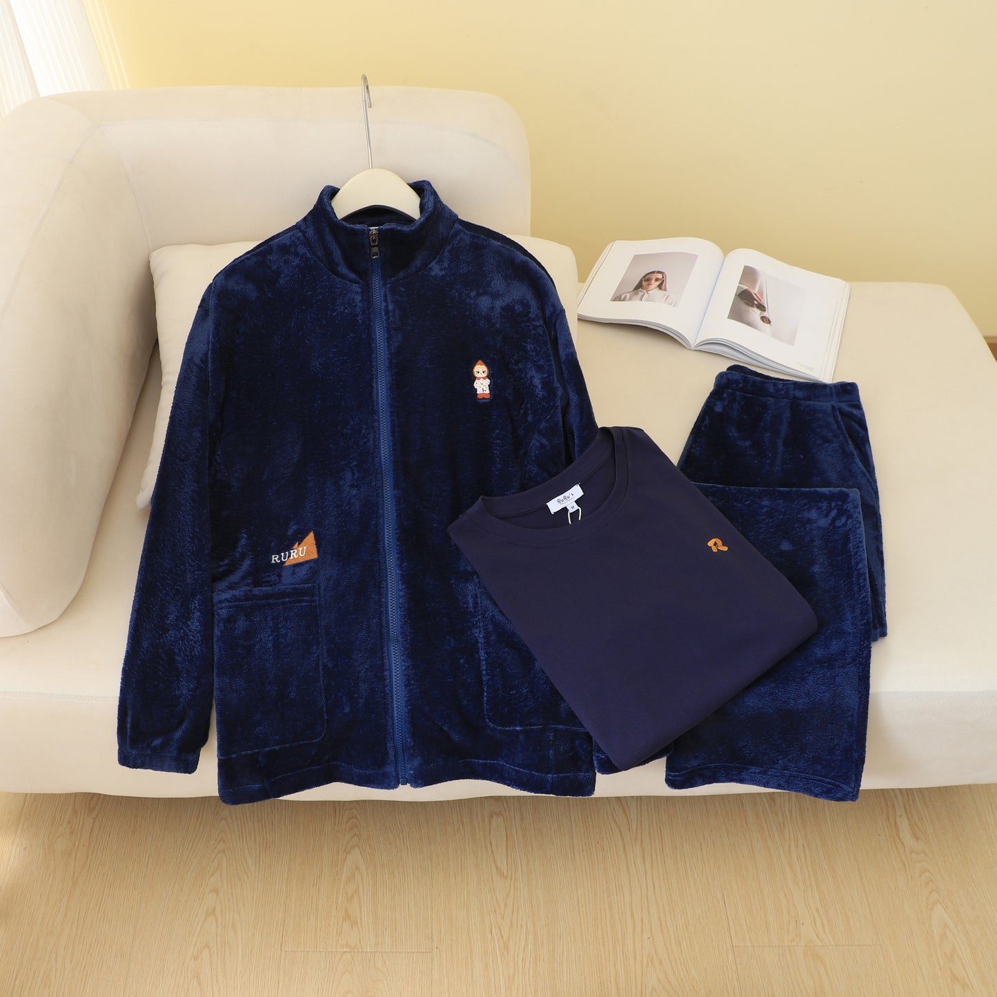 RuRu’s Cozy Men’s Velvet 3-Piece Lounge Set
