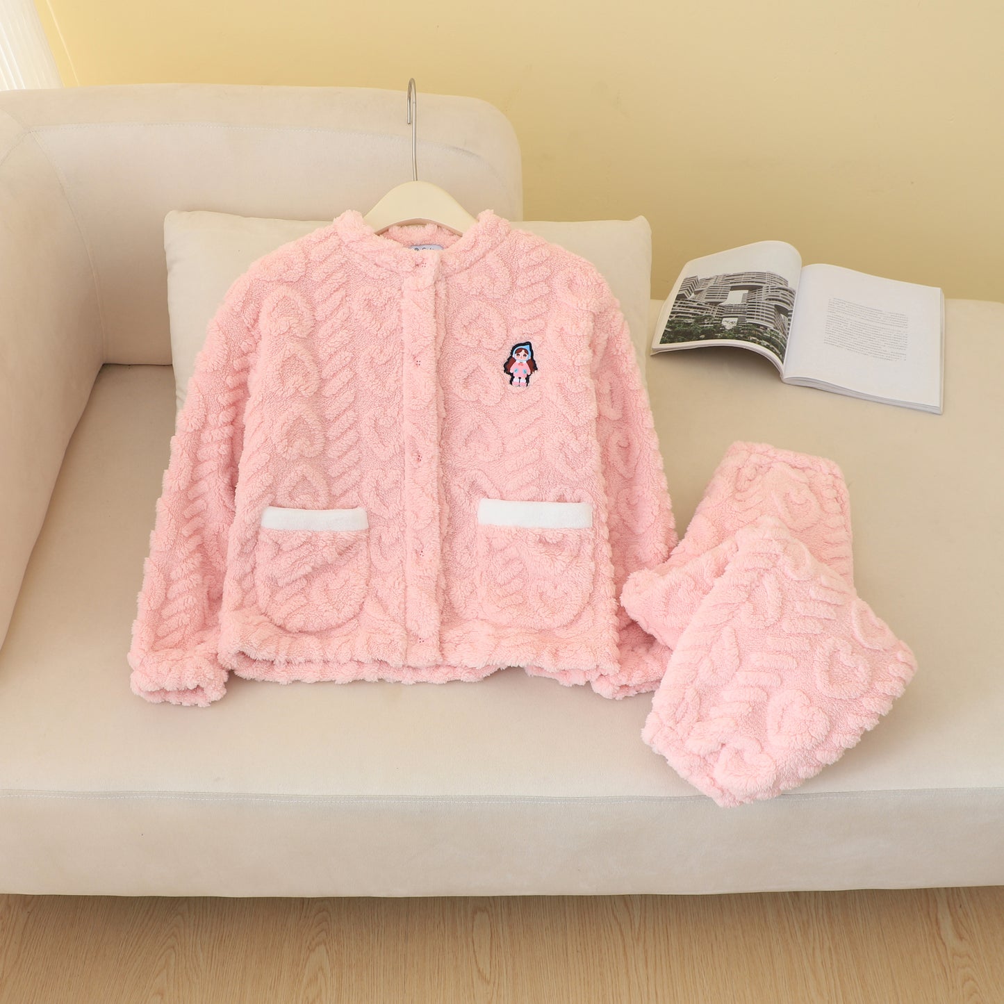 RuRu's Cozy Girls Winter Fleece Pyjama Set