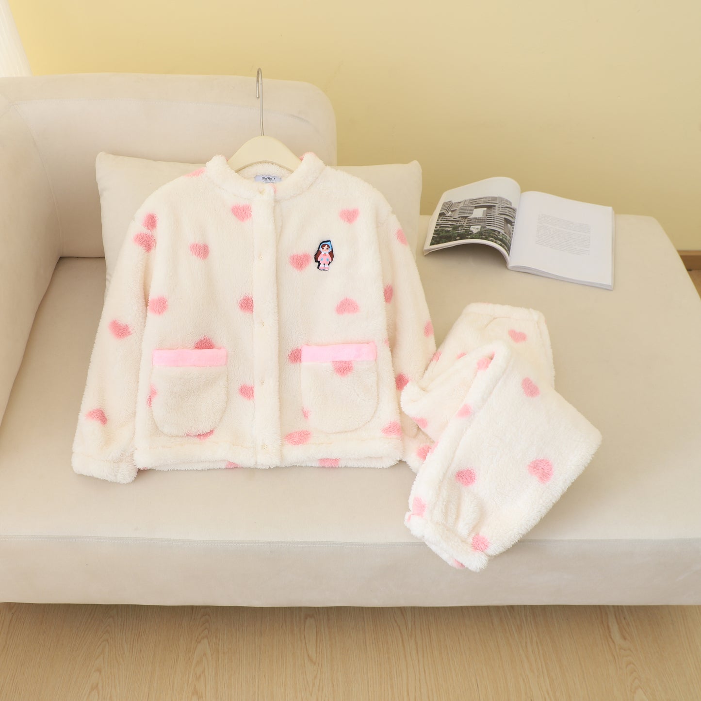 RuRu's Cozy Girls Winter Fleece Pyjama Set