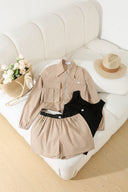3-Piece Everyday Comfort Set — Zip-Up Jacket + Tank Top + Shorts
