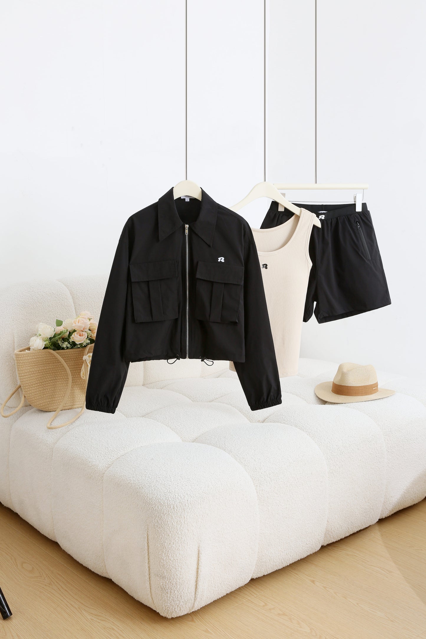 3-Piece Everyday Comfort Set — Zip-Up Jacket + Tank Top + Shorts