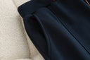 3-Piece Loungewear Sweatshirt Set (Polo Top + Tank + Skirt)