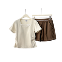 Built-In Bra Short Sleeve and short Lounge Set