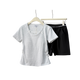 Built-In Bra Short Sleeve and short Lounge Set