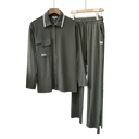 Collared Lounge Shirt Set for Men