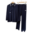 Collared Lounge Shirt Set for Men