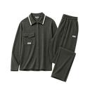 Collared Lounge Shirt Set for Men