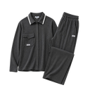 Collared Lounge Shirt Set for Men