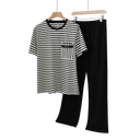Everyday Stripe Short Sleeve Loungewear Set