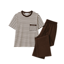 Everyday Stripe Short Sleeve Loungewear Set