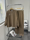 Waffle Long Sleeve Lounge Set for Men
