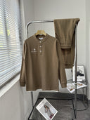 Waffle Long Sleeve Lounge Set for Men