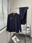 Waffle Long Sleeve Lounge Set for Men