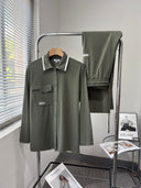 Collared Lounge Shirt Set for Men