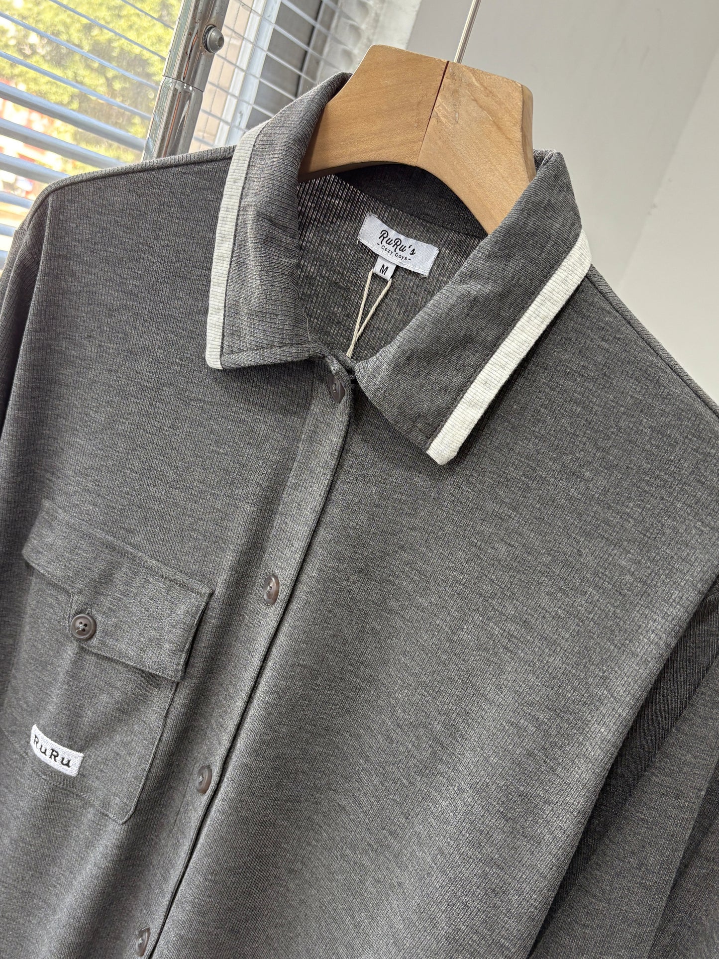 Collared Lounge Shirt Set for Men