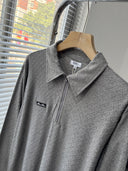 Textured Zip Collar Lounge Set for Men