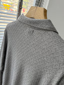 Textured Zip Collar Lounge Set for Men