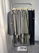 Collared Lounge Shirt Set for Men