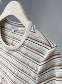 Striped Short Sleeve Top & Utility Skirt Set