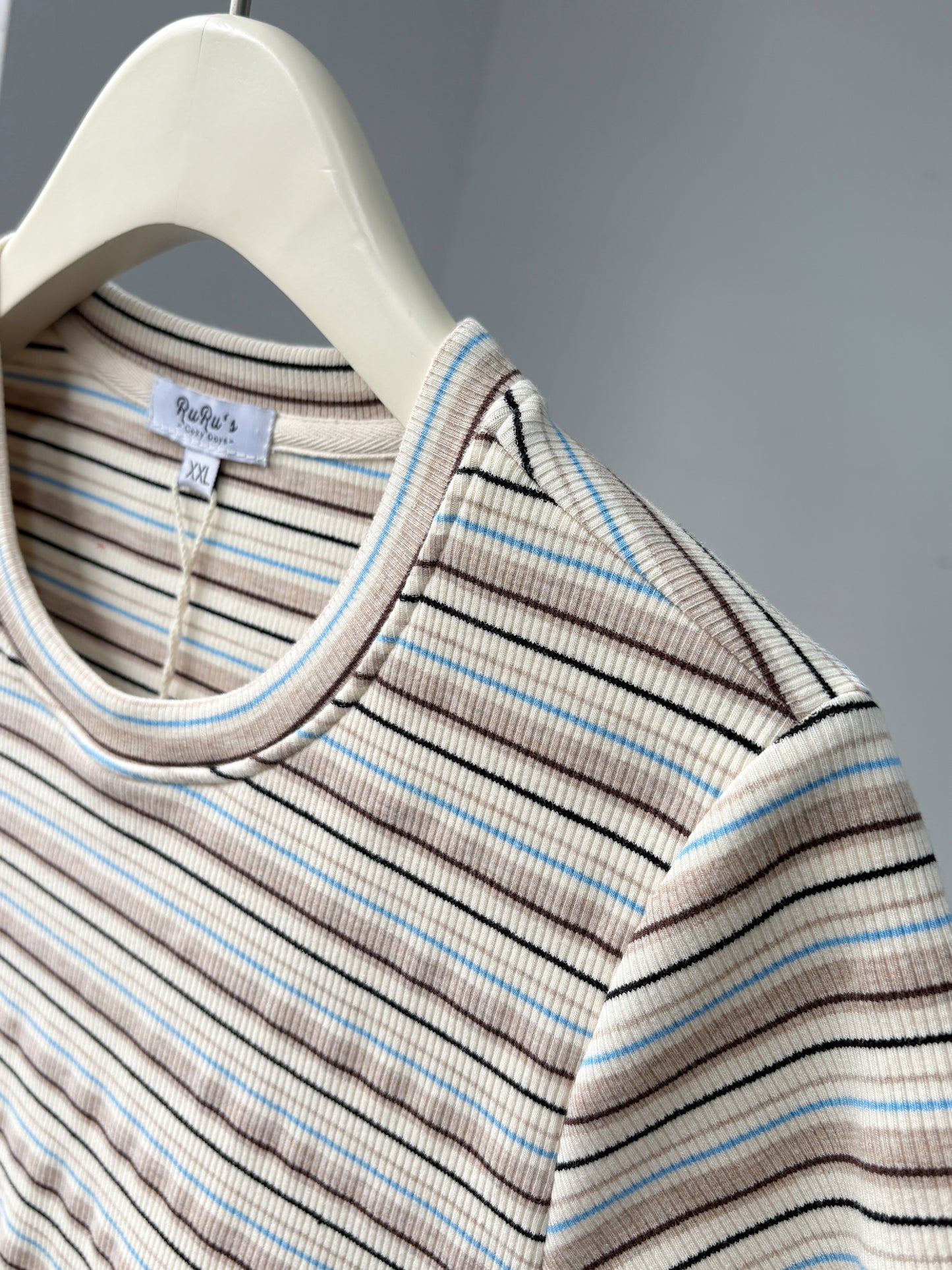 Striped Short Sleeve Top & Utility Skirt Set