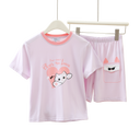 Kids Short Sleeve Lounge Set – Soft Pastel Series