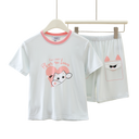 Kids Short Sleeve Lounge Set – Soft Pastel Series
