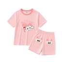 Kids Short Sleeve Lounge Set – Soft Pastel Series