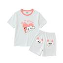 Kids Short Sleeve Lounge Set – Soft Pastel Series