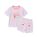 Kids Short Sleeve Lounge Set – Soft Pastel Series